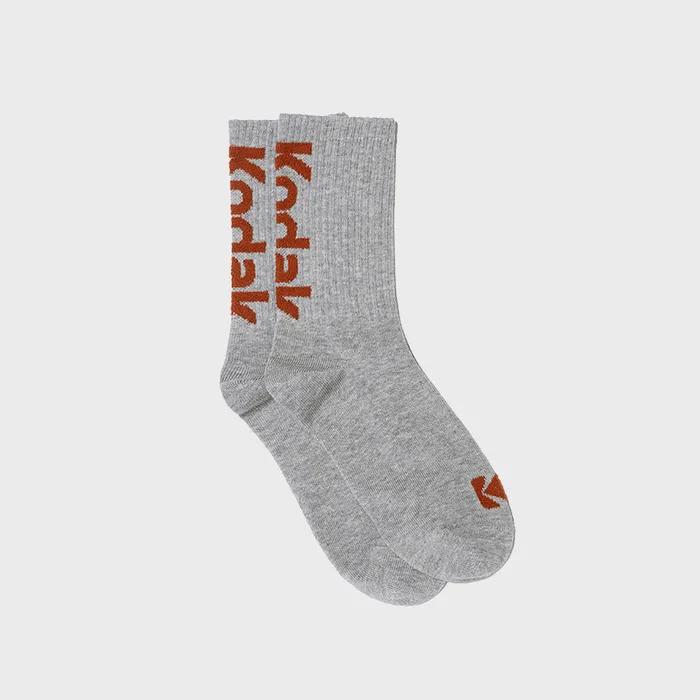 Носки с надписью Crew Socks СЕРЫЕ