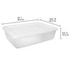 2 Pack Stackable Clear Plastic Storage Bins with Snap Lid Ideal Home Office Organization and Lightweight Storage