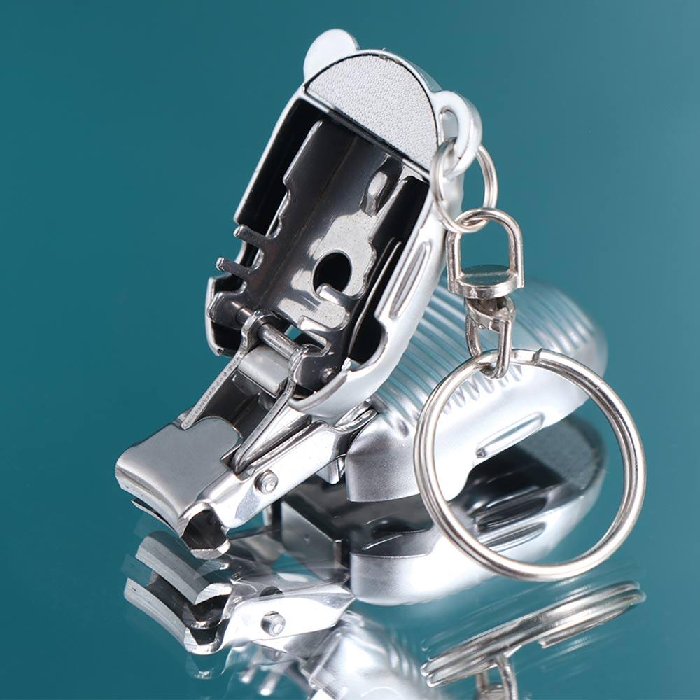 Mini Nail Clipper Keychain Suitcase Shape Fingernail Clipper Portable Car Keyring Trim Nails