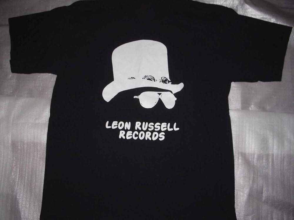 Ретро Футболка LEON RUSSELL с коротким рукавом Черная Унисекс S-2345XL Унисекс Футболка