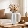 Stainless Steel Flower Vase Silver Tabletop Holder Sleek for Entryway