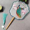 Dance Fan Vintage Hand Fan Jade Vine Flower Dance Fan New Chinese Ancient Style Fan Gift