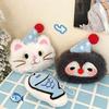 Penguin Plush Toy Keychain Fluffy Soft Stuffed 1Pc for Girls Bag Pendant Backpack Car Keychain Holder