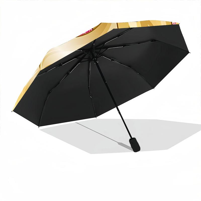 1pc Barbie, PinkGlitter Umbrella - Automatic Open Compact Travel Umbrella with 61-Rib Durable Frame yy251021104