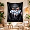 Football Messi Personalized Text Tapestry Cozy Personalized Tapestry Soft Durable Fabric Suitable for Meditation Room Multi-purpose for All Occasions