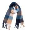 Autumn and Winter New Thickened Shawl Imitation Mohair Coarse Whiskers Colorful Plaid Scarf