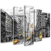 Five Piece Picture Canvas Print New York Taxi USA Acrylic