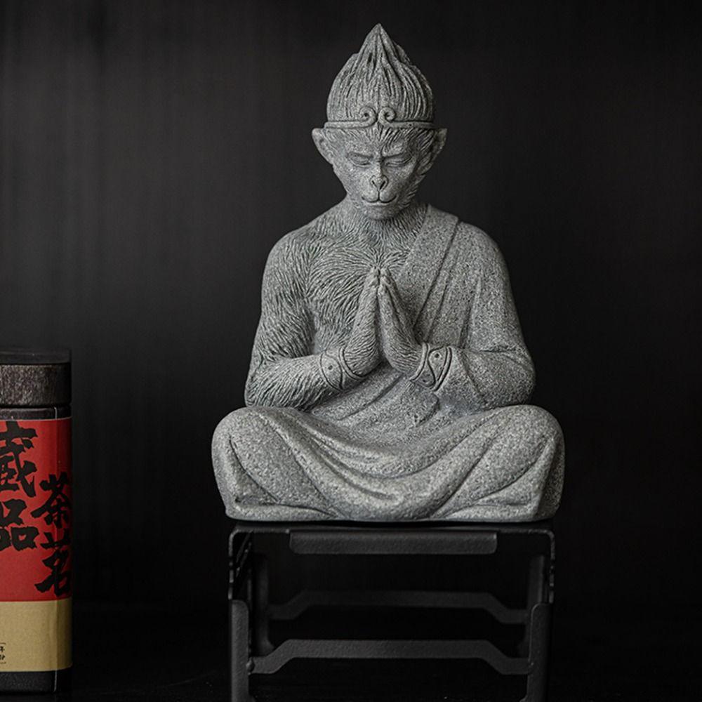 Милая статуя короля обезьян, будда, сад обезьян, статуя будды, монах Укун, статуэтка для спальни