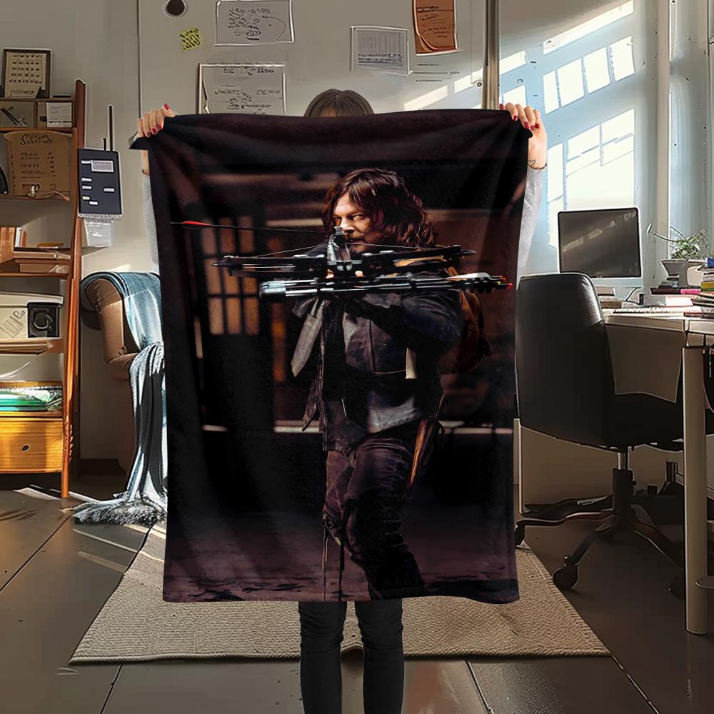 Darryl Print Flannel Blanket,High quality Comfortable for All Seasons,Home Decor,Warmth and Comfort,Perfect for Christmas Gifts