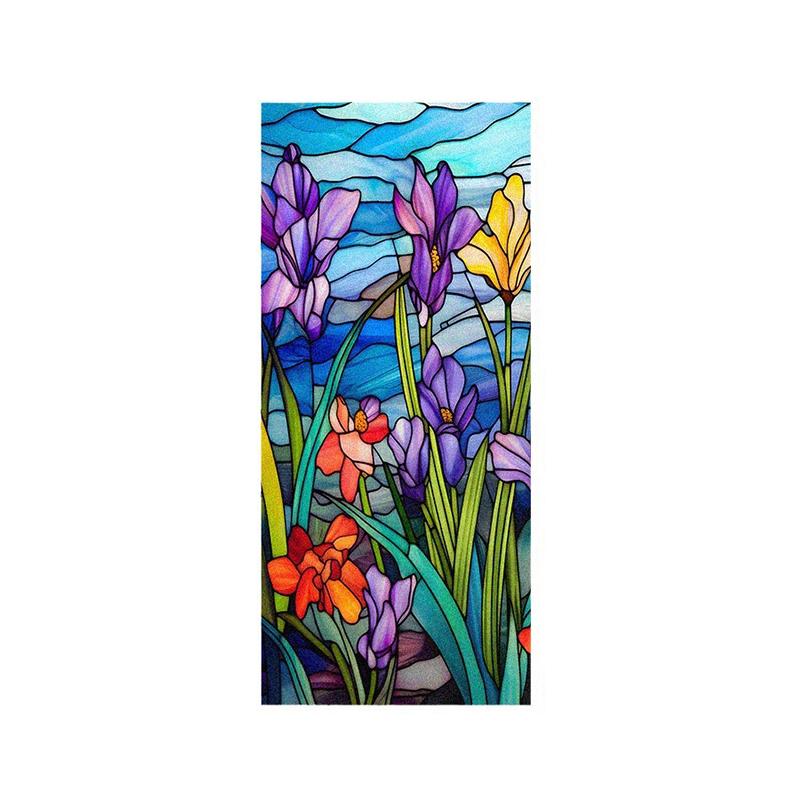 Sunflower Electrostatic Glass Sticker Colorful Flowers and Birds Film