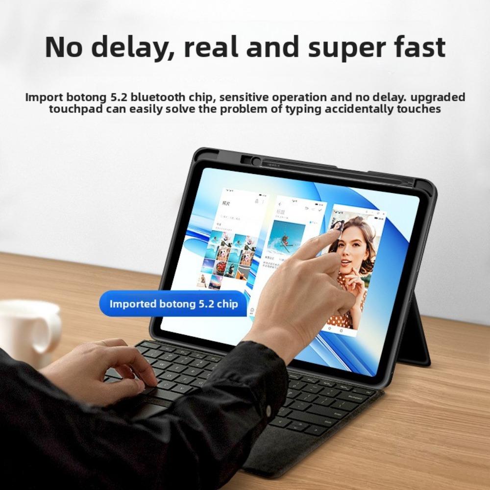 Чехол-клавиатура Bluetooth для Xiaomi Pad 6 6Pro 5 5Pro 12,4-дюймовый беспроводной смарт-чехол с сенсорным управлением