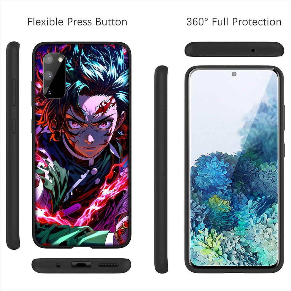for Motorola Moto Edge 70 60 50 G54 G86 Samsung Galaxy S25 iPhone 17 16 15 Redmi Note 14 13 Pro Max Phone Case Demon Slayer Kamado Tanjiro Kokushibo