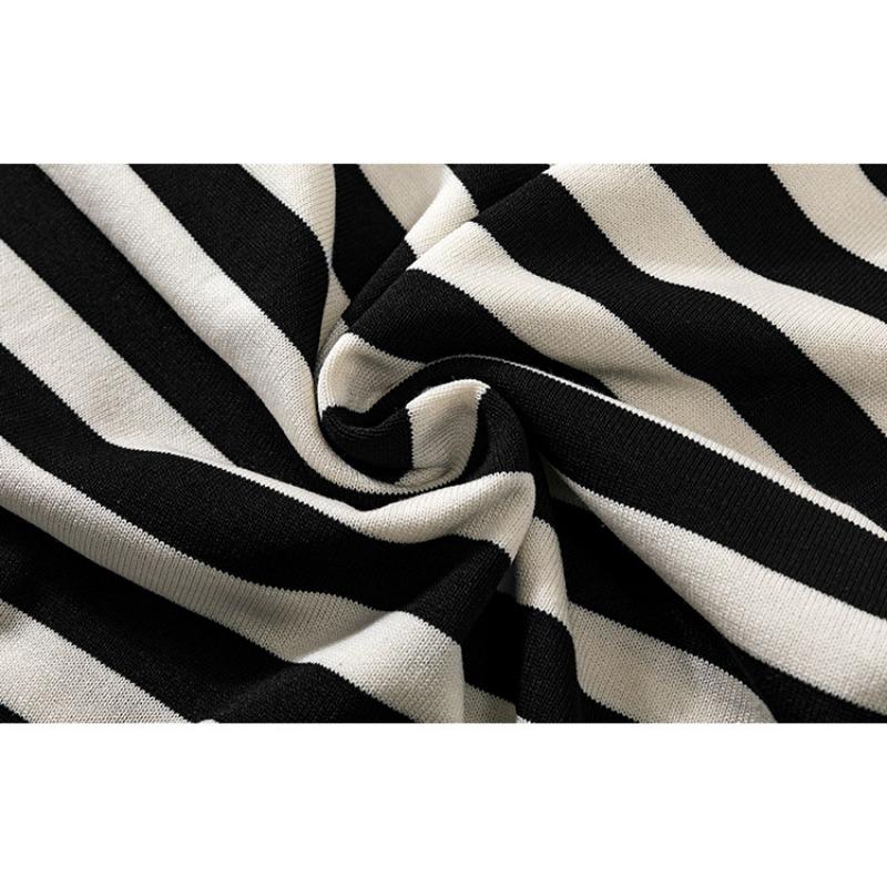 Женские топы с длинными рукавами и v-образным вырезом больших размеров, весенне-осенняя блузка, трикотаж в полоску