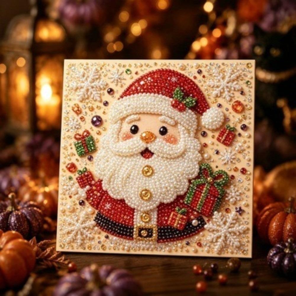 Canvas Decoration Imitation Pearl Art Kit 2D Flat Printing DIY Craft Set Christmas Decor