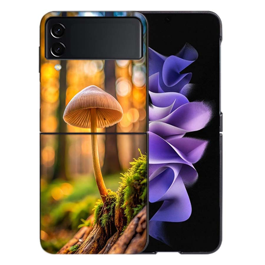Эстетичный чехол для телефона с грибами для Samsung Z Flip 6 7 5G Galaxy Z Flip 5 4 3 5G Чехлы Ударопрочный Жесткий чехол ТПУ