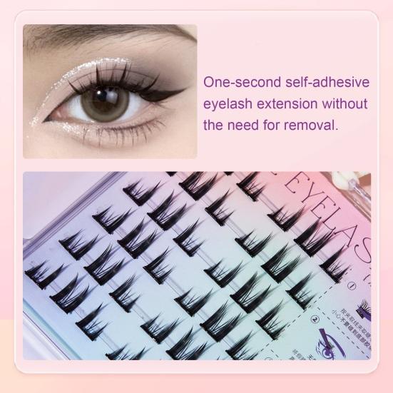 Накладные ресницы без клея, легкое нанесение, естественный вид, многоразовые самоклеящиеся накладные ресницы, женские аксессуары