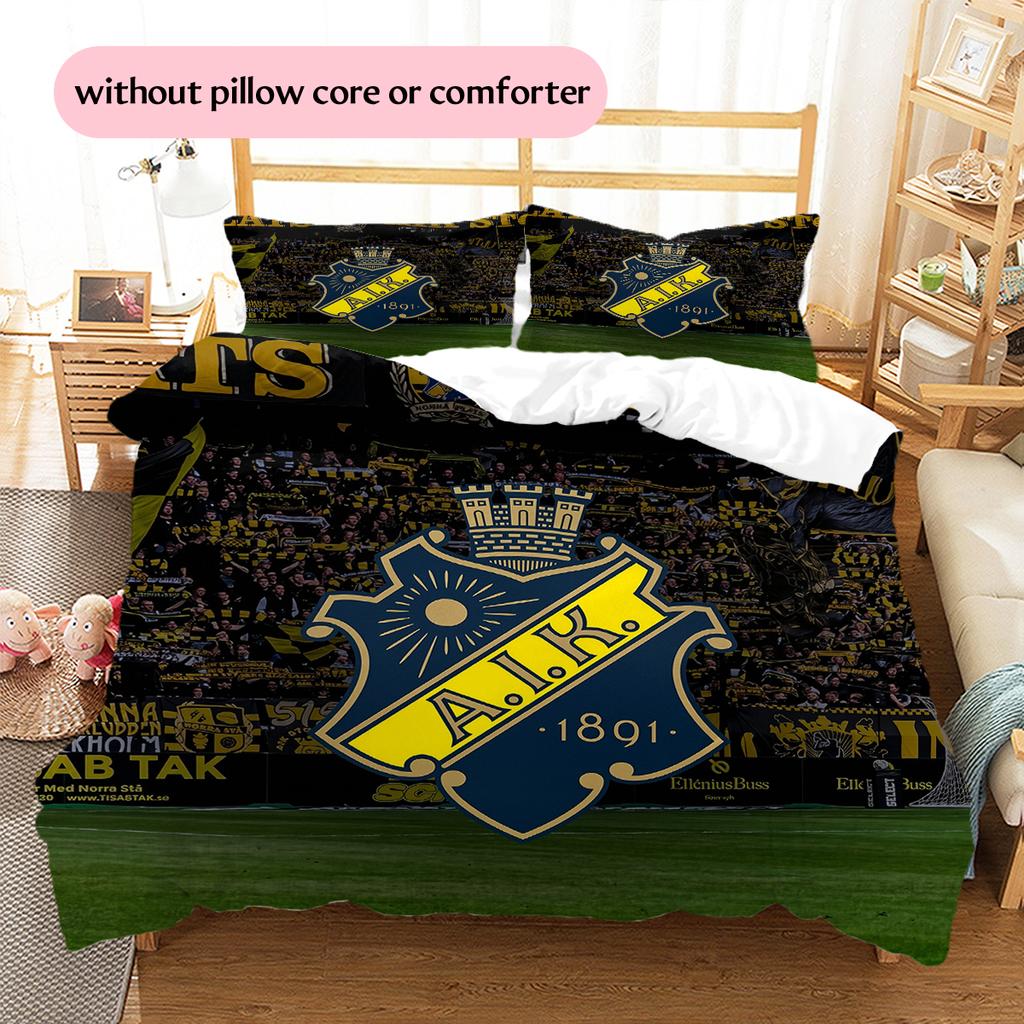 Постельное белье с узором ФК АИК Домашний декор Подарок на день рождения (1 пододеяльник + 2 наволочки, без наполнителя)