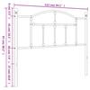 Replacement Headboard Metal Black 107 cm
