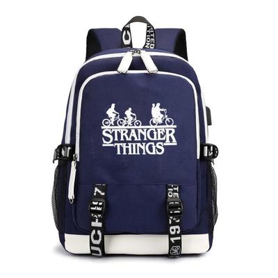 Рюкзак студенческий Stranger Things с USB-зарядкой