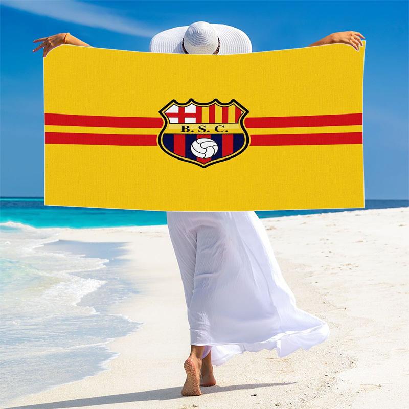 Пляжное полотенце с принтом Barcelona SC, Большое, Мягкое, Быстросохнущее, для Пляжа, Кемпинга, Плавания