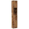 Bathroom Cabinet with Rustic Wood Look 32 x 25.5 x 190 cm Engineered Wood