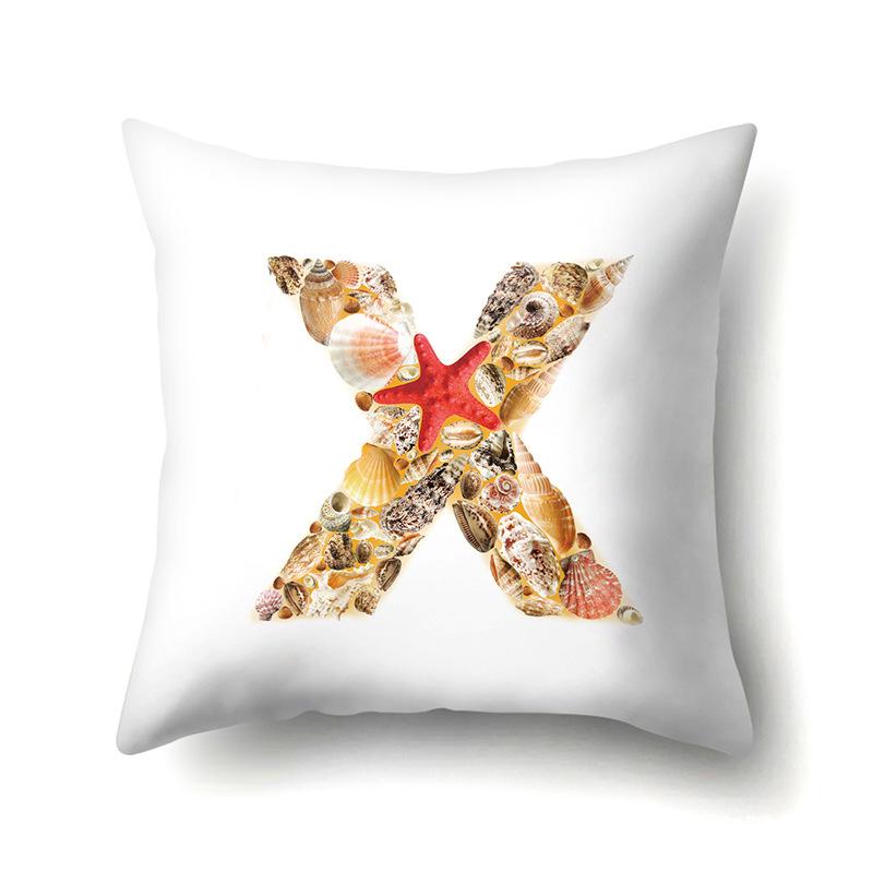 Полиэстеровая наволочка Автомобильная декорация Дом Наволочка с принтом 26 английских букв