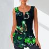 Women's Fashion V Neck Shirts Casual Tops T-shirt Ladies 3D Various Butterflies Print Vest Plus Size Sleeveless Blouse Tank Tops