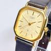 Б/у 46 ЧАСЫ CITIZEN женские 2931 золотые квадратные наручные часы 46