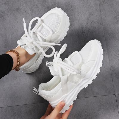 Новые сетчатые дышащие кроссовки, папины кроссовки, женские универсальные модные кроссовки на толстой подошве, увеличивающие рост, повседневная обувь