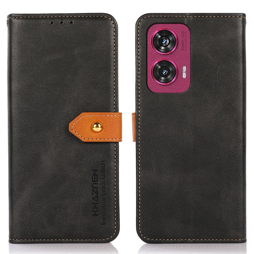 KHAZNEH For Motorola Edge 50 Fusion 5G Cell Phone Cases PU Leather Card Holder Magnetic Cover