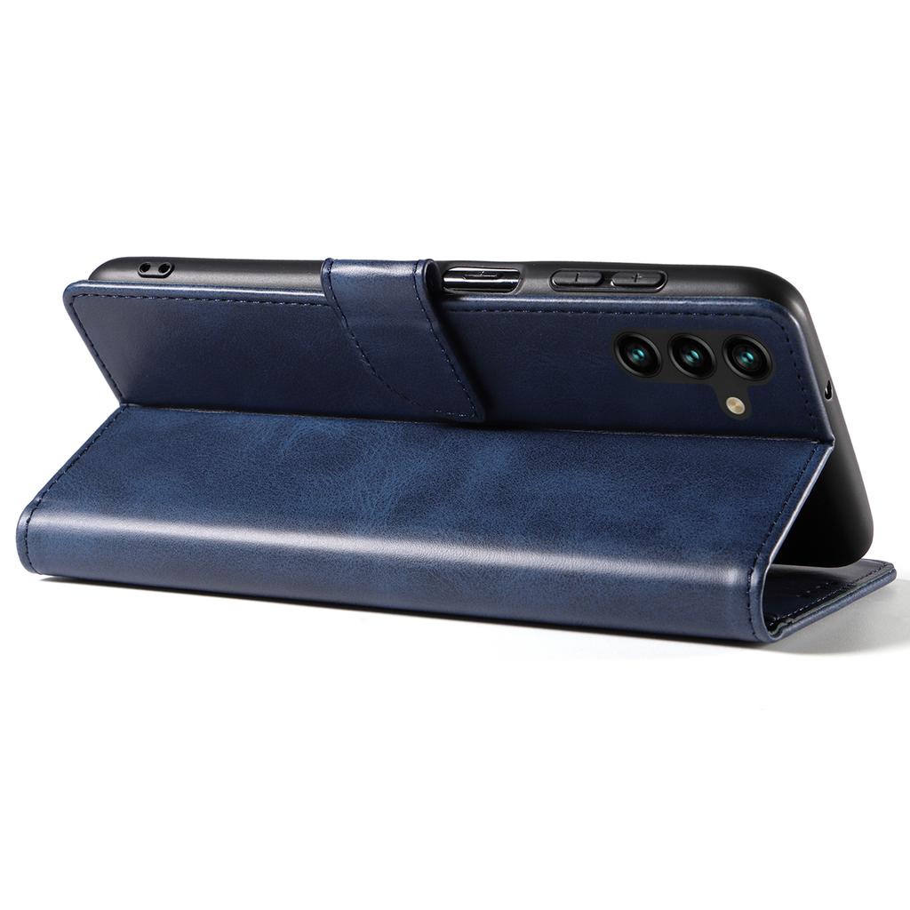 For Samsung Galaxy A34 5G Leather Phone Cover Square Magnetic Clasp Case with Stand Wallet