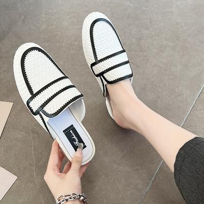 Новые летние роскошные дизайнерские шлепанцы из искусственной кожи, элегантные офисные туфли, туфли-мюли для женщин, женские тапочки на квадратном каблуке, размеры 36-41