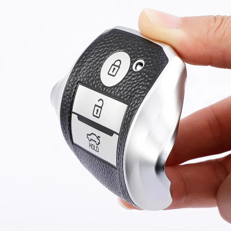 Чехол для автомобильного ключа из ТПУ кожи для Kia Picanto Sportage 2017 2020 RIO 3 Cerato 4 Soul K5 Ceed Optima Seltos Sorento Аксессуары