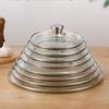 Round Visible Pot Cover Stainless Steel Frying Pan Cover  Kitchen Accessories