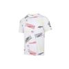 Loose Letter Print Casual Sports Short Sleeve T-Shirt Men Tops White 532706-02
