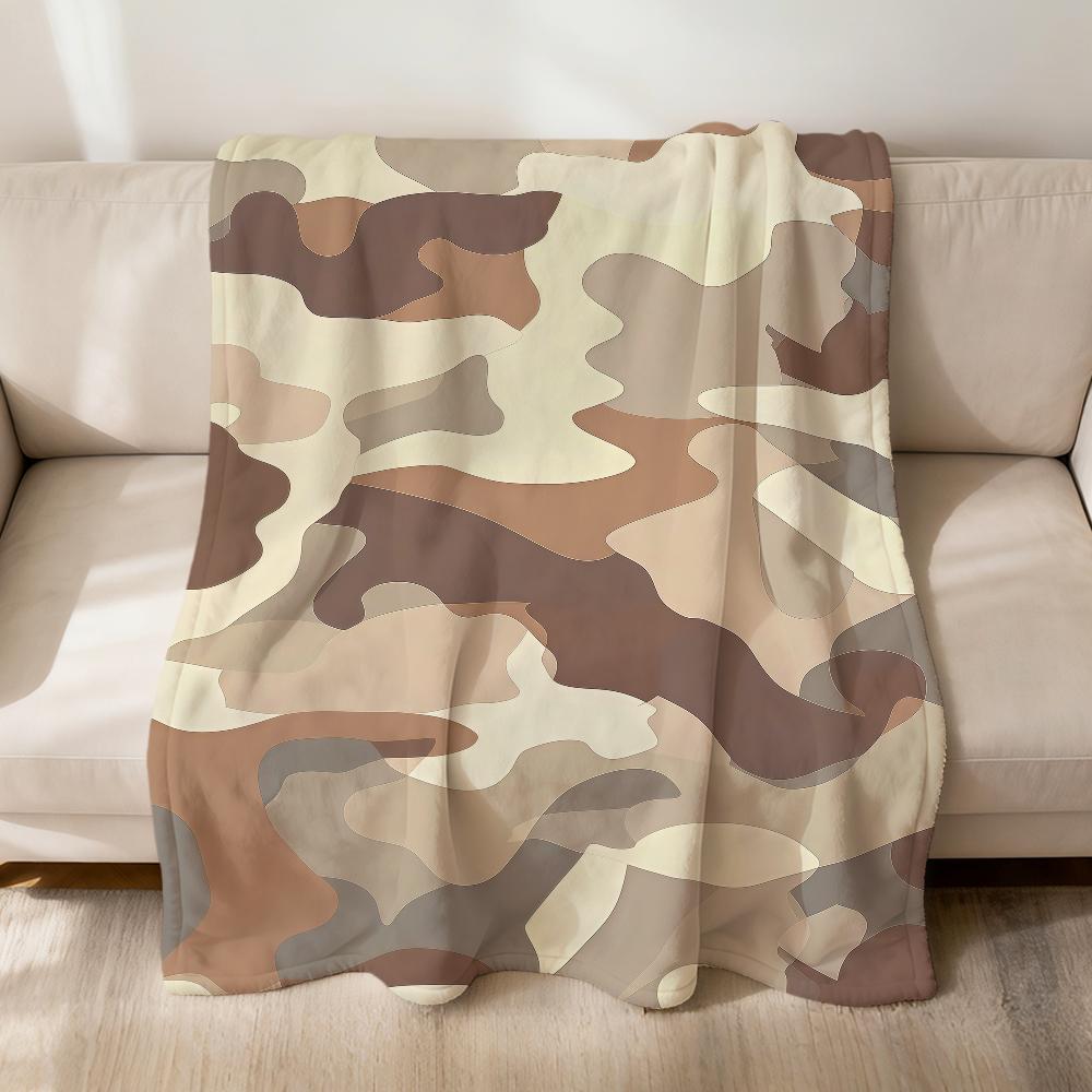 Fashion Retro Colorful Camouflage Art Flannel Soft Warm Plush Blanket Sofa Living Room Pet Hogar Bedroom Gift Home Car Portable