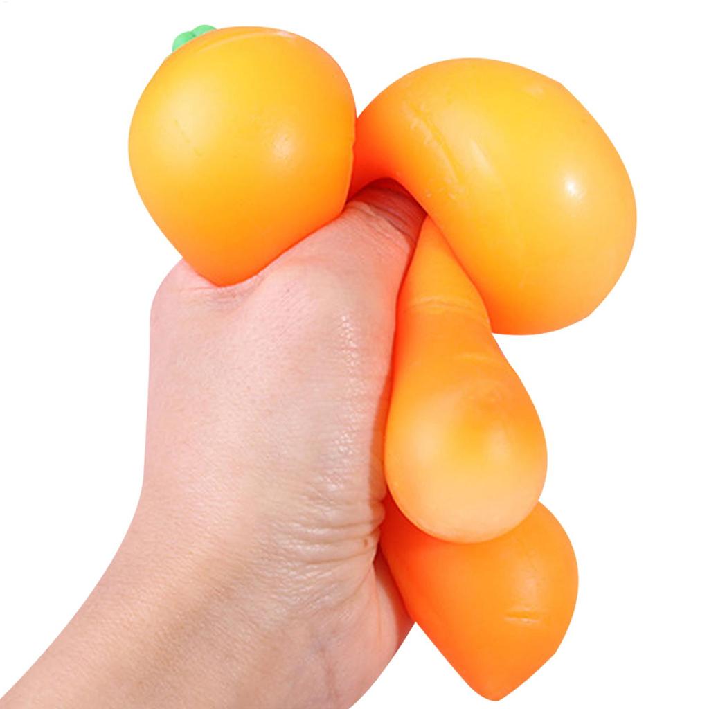 Морковка Овощная Игрушка-Антистресс Сенсорные Игрушки Сквиши Снимающая Стресс Сжимаемая Игрушка-Фиджет Декомпрессия Сенсорная Игрушка Для Детей Подарок Взрослому