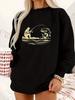 Vintage Style Fishing Illustration Women's Sweatshirts