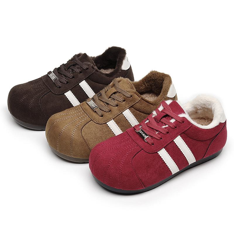 Retro warm German training shoes fashionable versatile shell head soft sole casual women's shoes