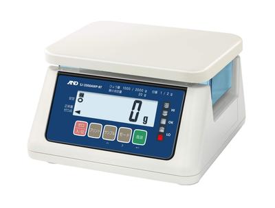 Сертифицированные для торговли Пыле- и водонепроницаемые весы с беспроводной моделью Платформа x Сертифицировано для связи A&D, SJ-2000AWP-BT-A3 (Вместимость 2000 г,