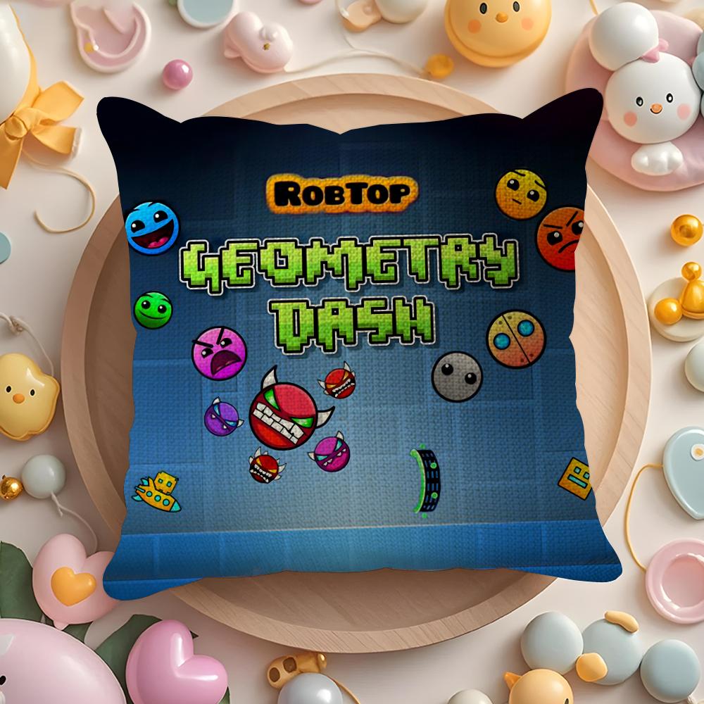 G-Geometry Dash V-Видео Наволочка С Рисунком Наволочка Для Гостиной Диванной Подушки И Декора Спальни