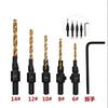Hexagonal Shank Countersunk Drill Bit Woodworking Hole Opener Screw Cone Hole Drill Chamfer and Trim Tool Accessory Set