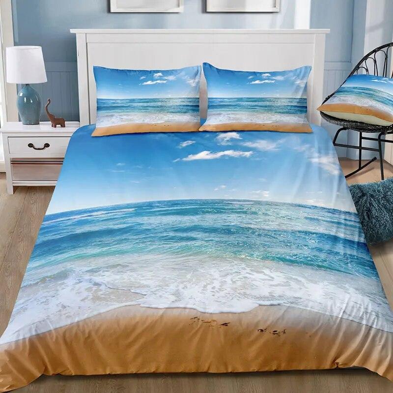 Комплект постельного белья Dream NS Modern Nature с 3D-цифровой печатью Beach Coconut Grove, летняя спальня, пододеяльник, наволочка, комплект постельного белья в подарок