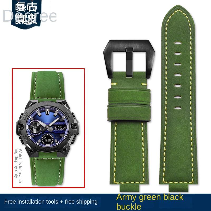 Для CASIO G-Shock GST-B400/ GST-B200 Ремешок для часов кожаный ремешок для часов ремешок для часов из коровьей кожи аксессуары 24*14мм Выпуклый 24*16 Выпуклый