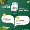 Nutrela Nutrition Спирулина 60 таблеток | Суперфуд с высоким содержанием белка для энергии, иммунитета и здоровья веганов