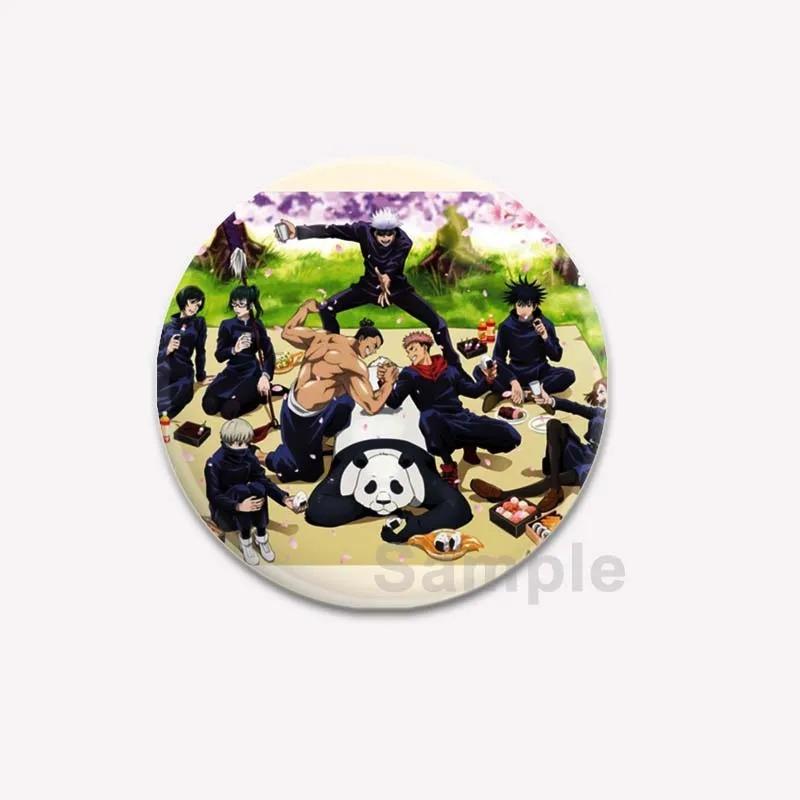 Значок аниме дзюдзюцу кайсен 32/44/58 мм, милый круглый значок Годзё Сатору Юдзи Итадори, брошь на воротник рюкзака своими руками, модные ювелирные изделия, аксессуары