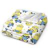 M-Minions Cartoon Christmas Flannel Blanket  Warm Throw Blanket for Outdoor Travel Comfortable Bedspread Sofa Bed Cover