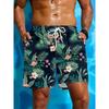 Модный рисунок кокосовые листья мужские плавки пляжные шорты летние большого размера повседневные 3D цветок дышащие удобные для активного отдыха спортивные шорты
