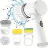 Rechargeable Cordless Electric Scrubber for Bathroom & Kitchen Tiles – 5 Rotary Brush Heads, EU Use (UA/ES/PL Cleaning Tools