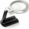 PhoenixLoupe Handheld Stand Loupe 10x Magnifying Glass Loupe with 2 Types of Light [3x & Magnification] Lens/LED